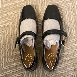 Sam Edelman Michaela Black Patent Leather Mary Jane Shoes, size 10
